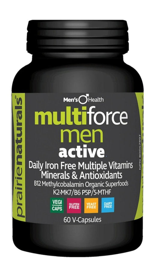 PRAIRIE NATURALS MultiForce Men Active ( 60 veg caps)