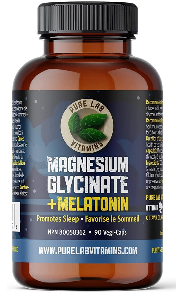 PURE LAB Magnesium Glycinate + Melatonin (90 veg caps