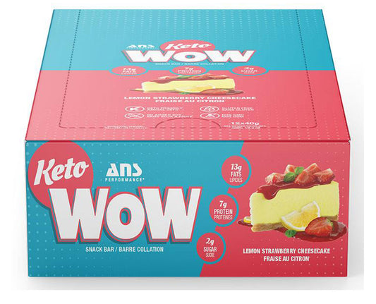 ANS PERFORMANCE KetoWOW Bar Lemon Strawberry (Box 12 x 40 gr)