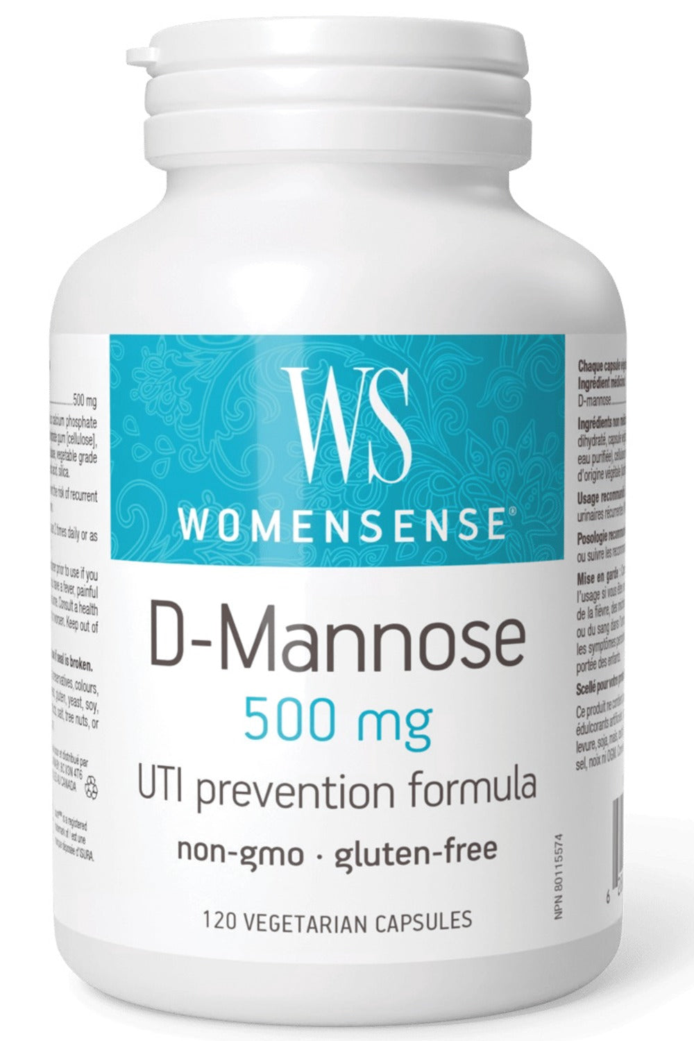 WOMENSENSE D-Mannose (500 mg - 120 veg caps)