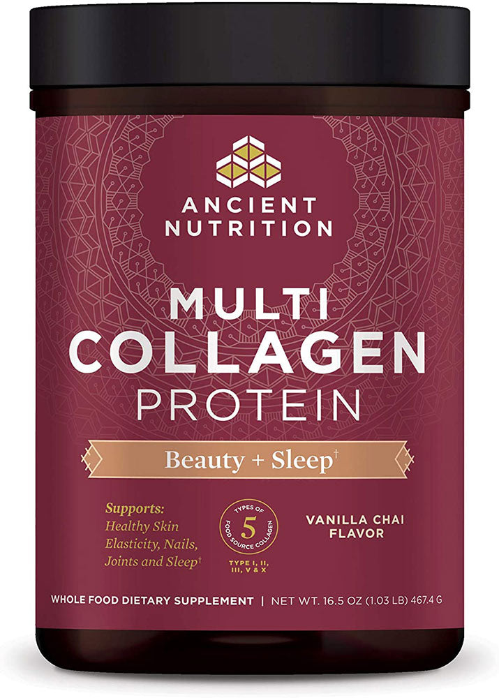 ANCIENT NUTRITION Multi Collagen Protein (Beauty + Sleep - 235 gr)