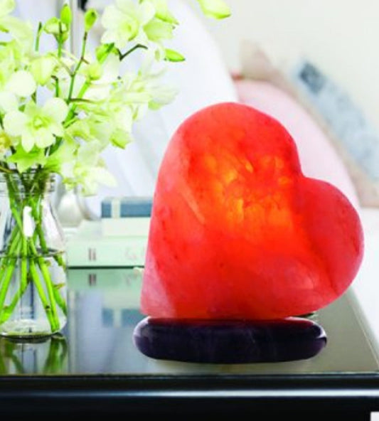 Himalayan Salt Crystal Lamp - Heart T-Light